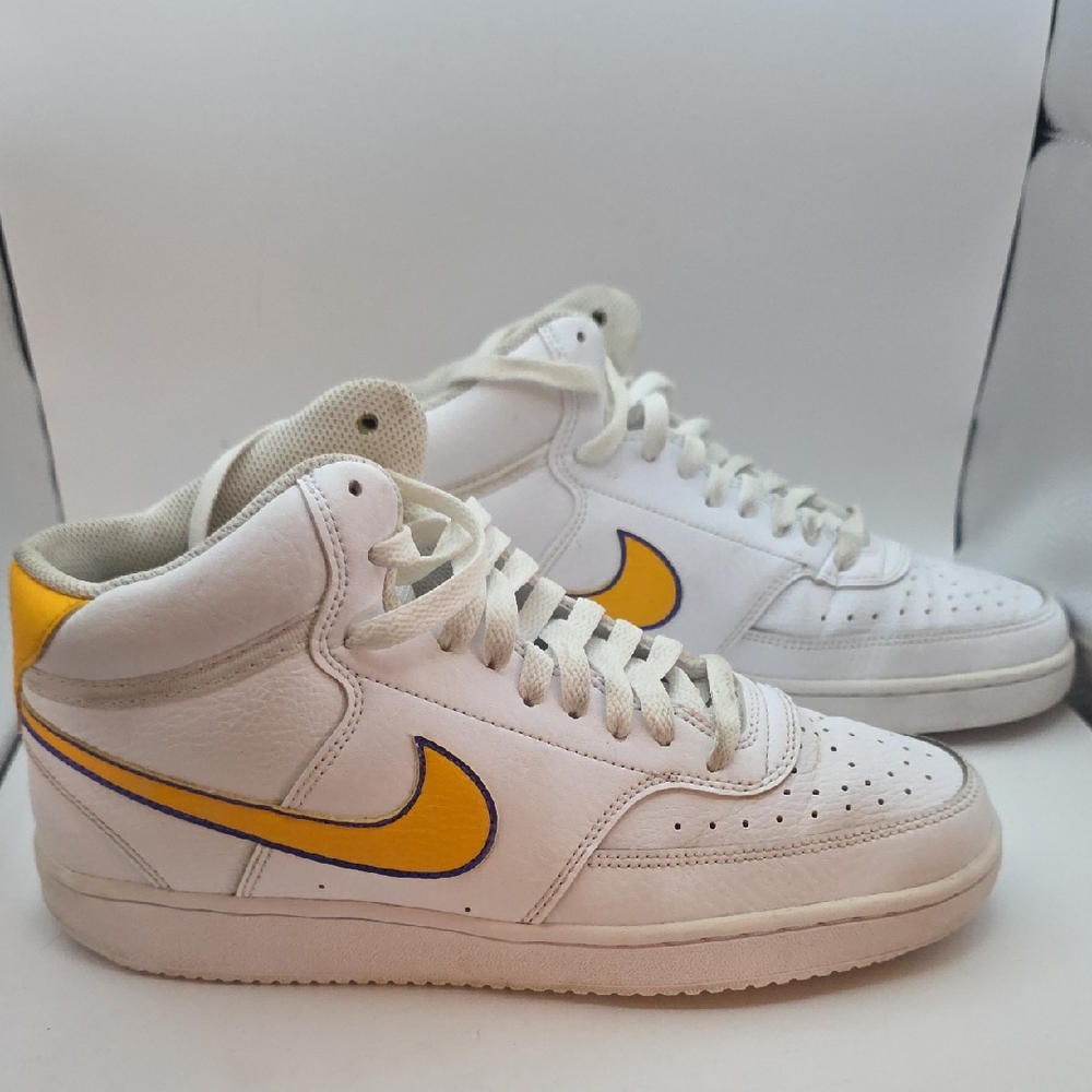 Nike Court Vision Mid CD5466-102 Men’s 8 SHOES New Lakers